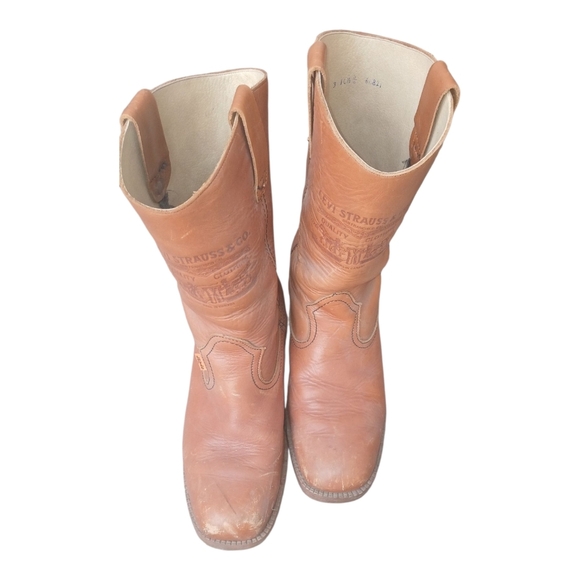 Vintage Levis Orange Tab Western Cowboy Boots Size 12 12.5 - Picture 3 of 8